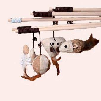 Jouet bâton avec souris en peluche pour chat en tendance