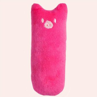 Jouet d'herbe pour chat rose et blanc