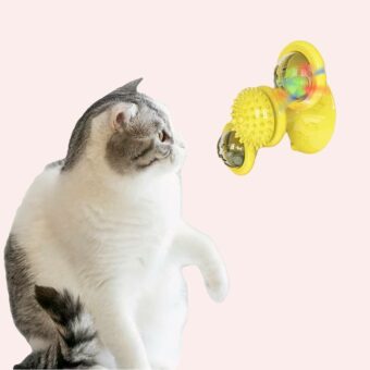 Jouet moulin  en silicone pour chat