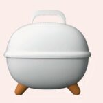 Bac à litière fermé portable avec poignée pour chat blanc très haute qualité