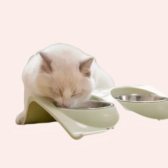 Bol chat en forme de Z en acier inoxydable super qualité dans une maison