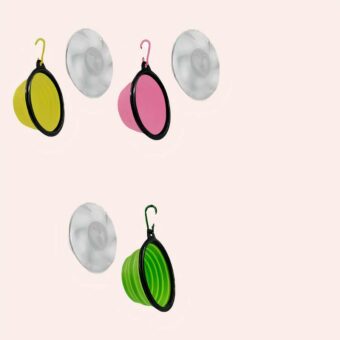 Bol chat repliable avec couvercle en silicone, plusieurs couleurs disponible