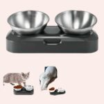 Bol incliné en acier inoxydable avec support, super qualité