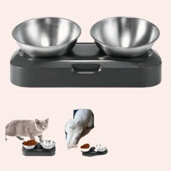 Bol incliné en acier inoxydable avec support, super qualité