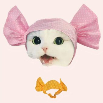 Bonnet chat en forme de bonbon à plusieurs couleurs à la mode