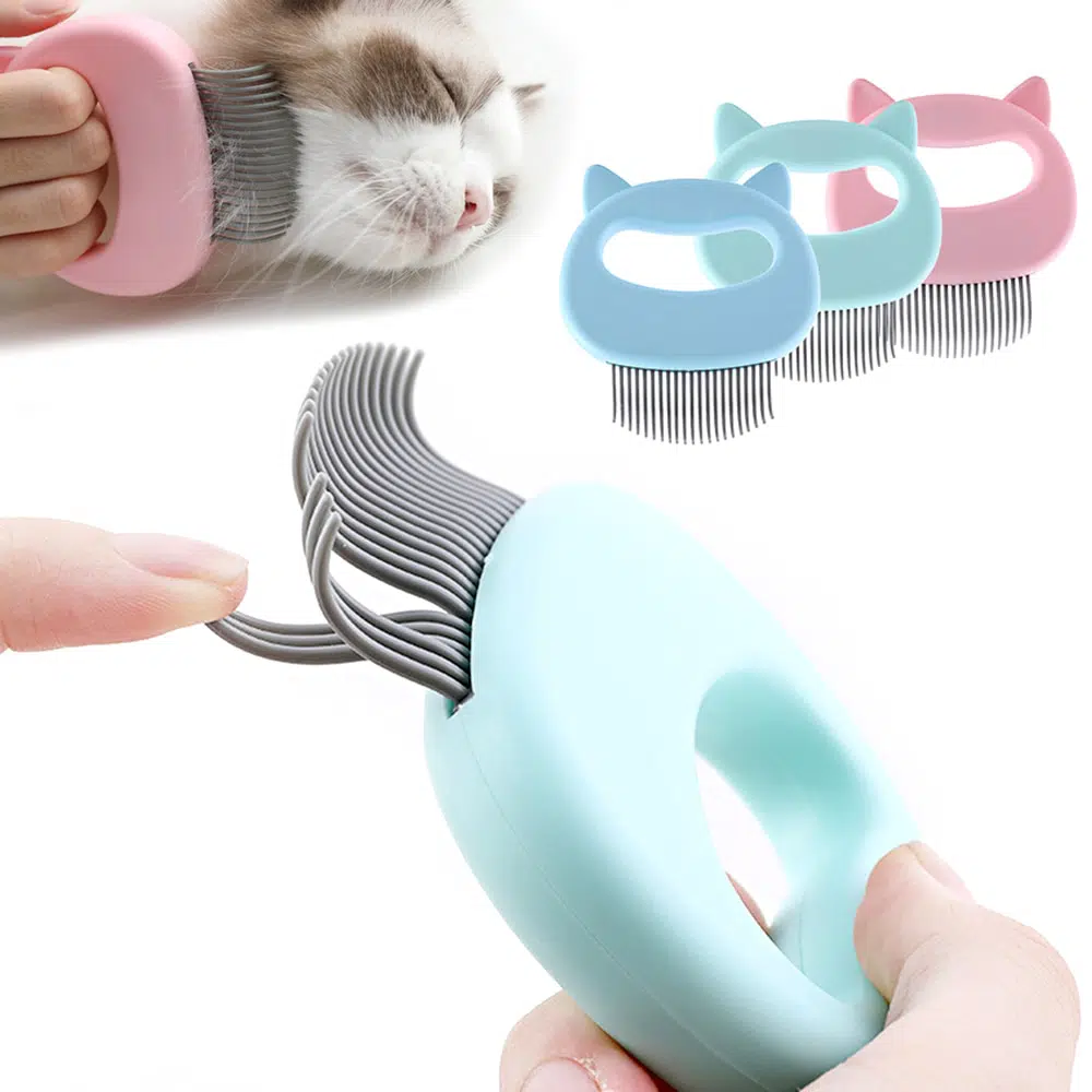 Brosse de massage en forme de chat, confortable avec plusieurs couleurs