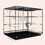 Cage rectangulaire en fil de fer pour chat noir, bonne qualité