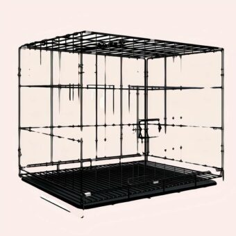 Cage rectangulaire en fil de fer pour chat noir, bonne qualité