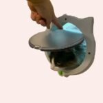 Chatière chat ronde avec serrure à 4 voies, très pratique
