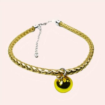 Collier tissé avec cloche pour chat très haute qualité