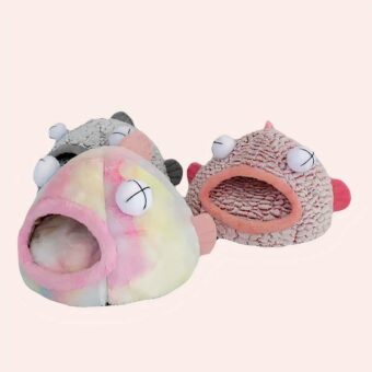 Coussin d'hiver en forme de poisson pour chat, très confortable, plusieurs modèles