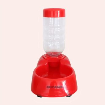 Distributeur d'eau automatique pour chat rouge et blanc