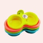 Double bol chat en plastique à suspendre, haute qualité, plusieurs couleurs disponibles