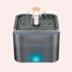 Fontaine à eau automatique pour chat avec lumière LED à la mode gris