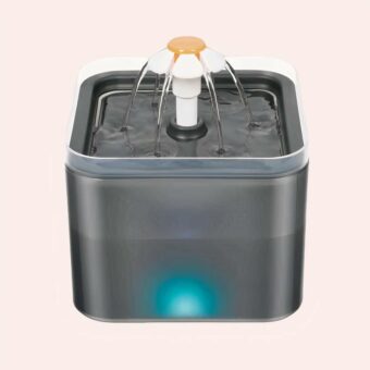 Fontaine à eau automatique pour chat avec lumière LED à la mode gris