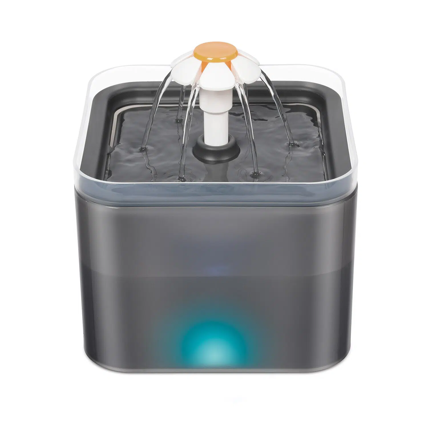 Fontaine à eau automatique pour chat avec lumière LED à la mode gris