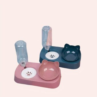 Fontaine à eau chat avec gamelle en forme animal plusieurs couleurs