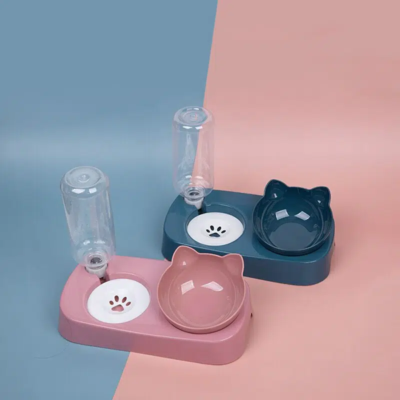 Fontaine à eau chat avec gamelle en forme animal plusieurs couleurs