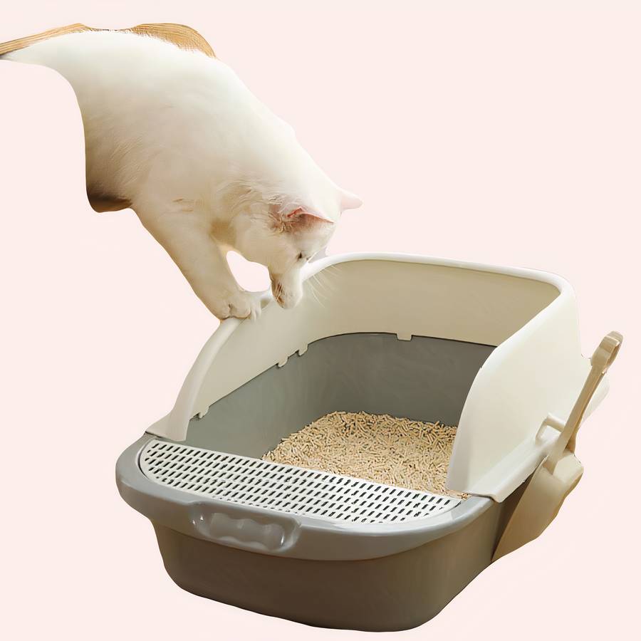 Bac À Litière Semi-fermé Toilettes Pour Grands Chats,Bac À Litière Pour