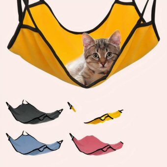 Hamac chat couleur unie de 40x50 cm à la mode avec un chat à l'intérieur