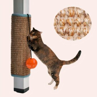 Housse de protection à gratter en sisal pour chat, marron