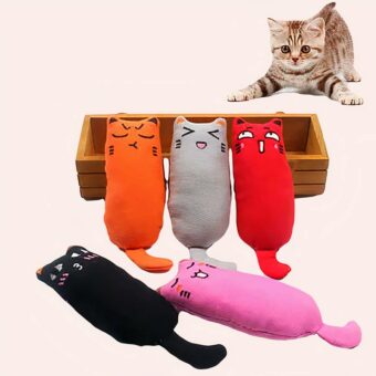 Jouet à mâcher en forme de chat, plusieurs couleurs disponible