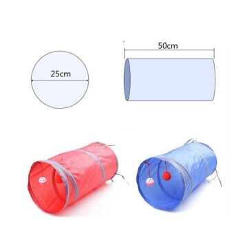Jouet tunnel avec balles pour chat disponible pour plusieurs couleurs