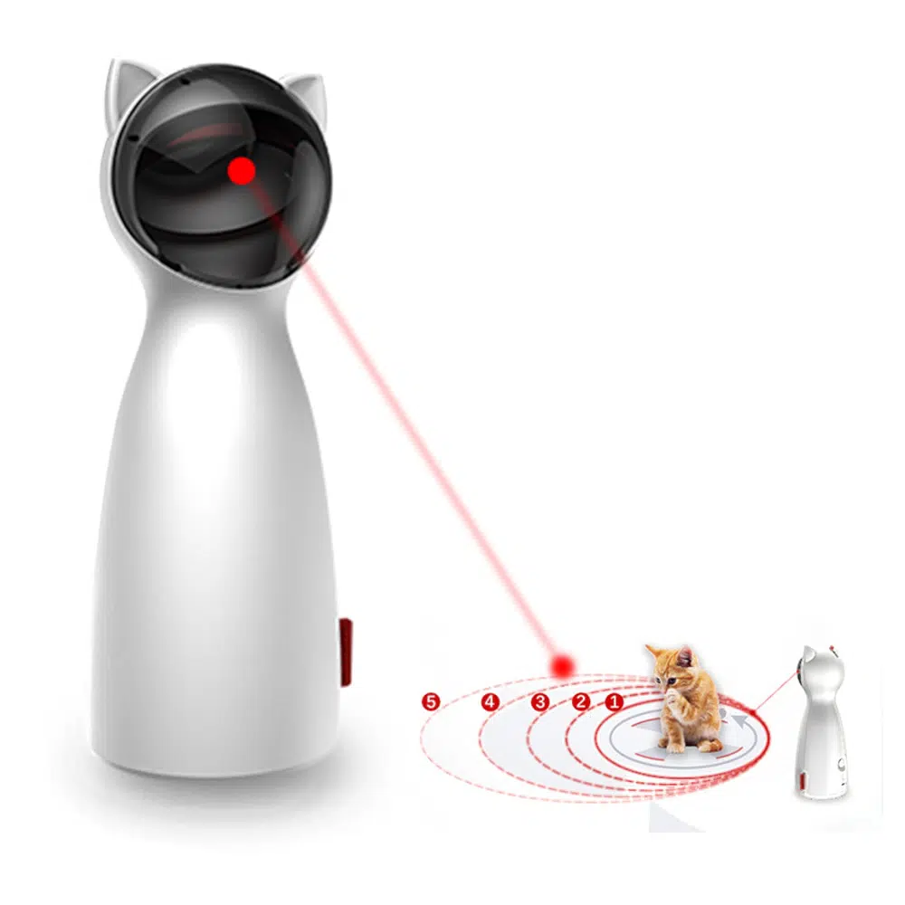 Laser à LED automatique pour chat blanc