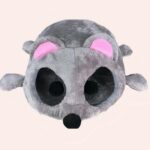 Niche chat en forme de souris gris, confortable