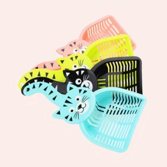 Pelle à litière en plastique en forme de chat à plusieurs couleurs très haute qualité