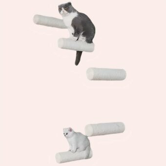 Poste à gratter mural en sisal pour chat accocher sur un mur
