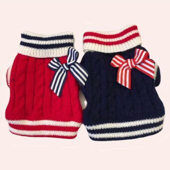 Pull chat tricoté avec nœud très tendance, disponible à plusieurs couleurs