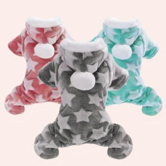 Pyjama à capuches à motif étoile pour chat plusieurs couleurs très confortable