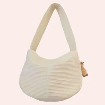 Sac de transport en toile pour chat blanc à la mode