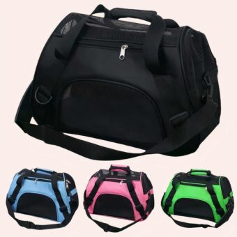 Sac de transport pliable en maille pour chat très confortable avec plusieurs couleurs differentes