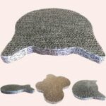 Tapis à gratter en papier ondulé pour chat à plusieurs couleurs