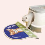 Tapis de litière à motif dessin animé pour chat très confortable