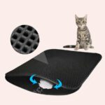 Tapis de litière double couche pour chat très confortable avec un chat