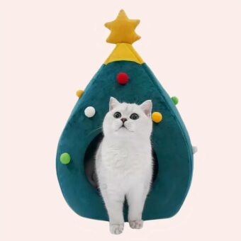 Niche de Noël pour chat