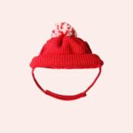 Chapeau ajustable rouge pour chat