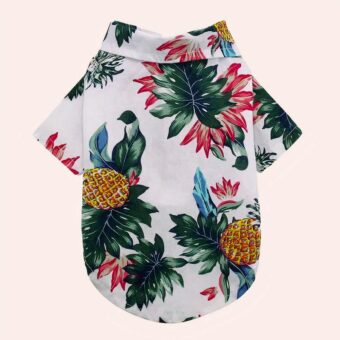 Chemise à fleurs pour chat