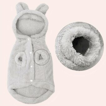 Manteau à capuche chaud pour chat