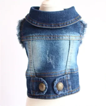 Manteau Veste en jean pour chat