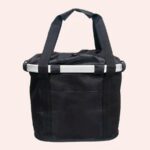 Panier de vélo noir en polyester noir pour chat, confortable