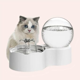 Fontaine d'eau à circulation automatique pour chat blanc, très haute qualité