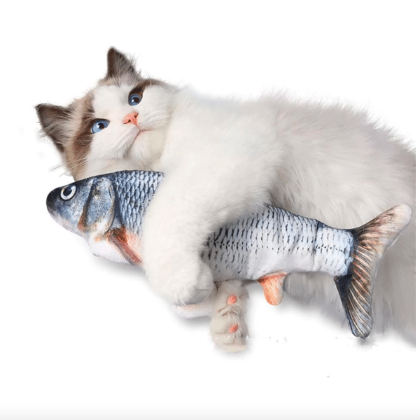 Jouet interactif pour chat | Poisson électrique vibrant avec herbe à chat jouet poisson vibrant 2
