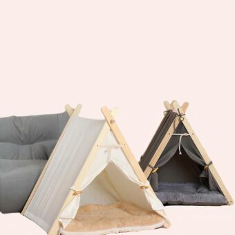 Deux tante pour chat une grise et une autre blanche