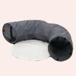 Tunnel de jeu gris pour chat, à la mode et très confortable