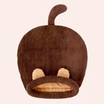 Sac de couchage mignon pour chat, couleur marron, très confortable
