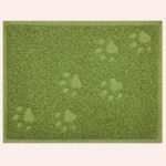 Tapis de litière antidérapant en PVC, de couleur vert, très confortable